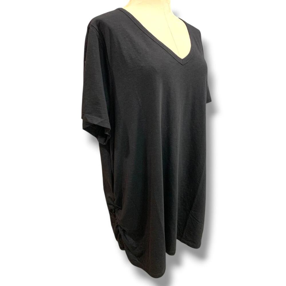 26/28 Lane Bryant Womens Plus Size New Ruched Side V-Neck Tshirt